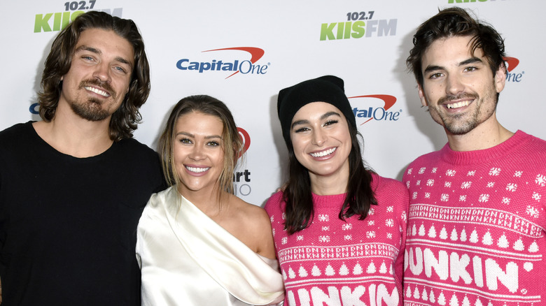 Dean Unglert, Caelynn Miller-Keyes, Ashley Iaconetti, and Jared Haibon red carpet