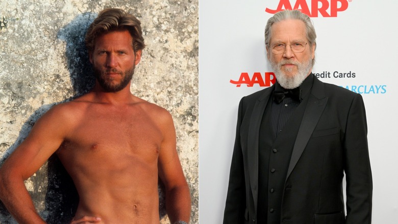 Jeff Bridges posing shirtless