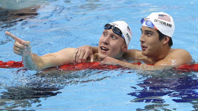 Chase Kalis and Jay Litherland at the Tokyo Olympics