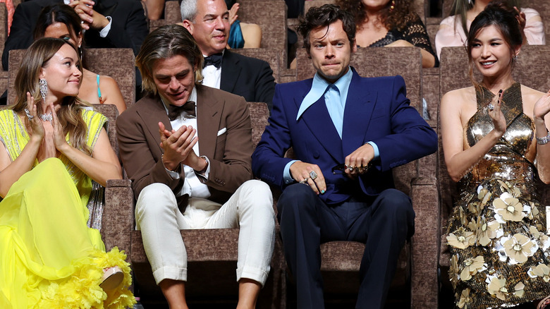 Chris Pine and Harry Styles at movie premiere