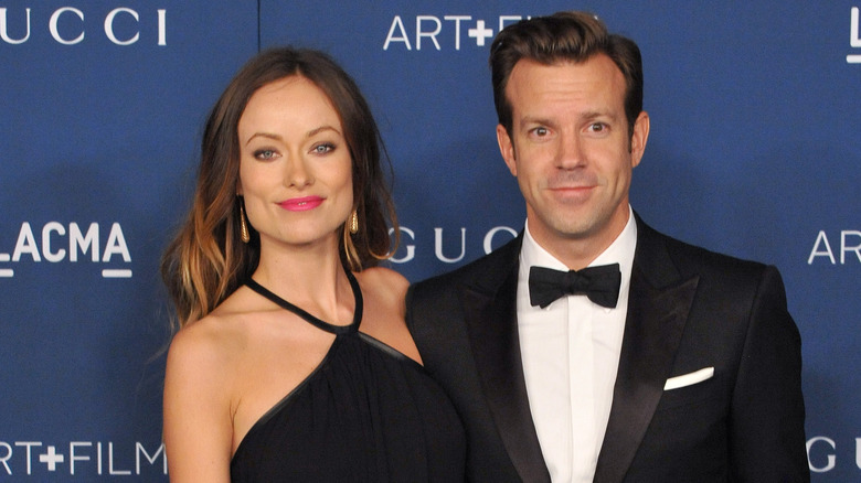 Olivia Wilde with Jason Sudeikis on the red carpet
