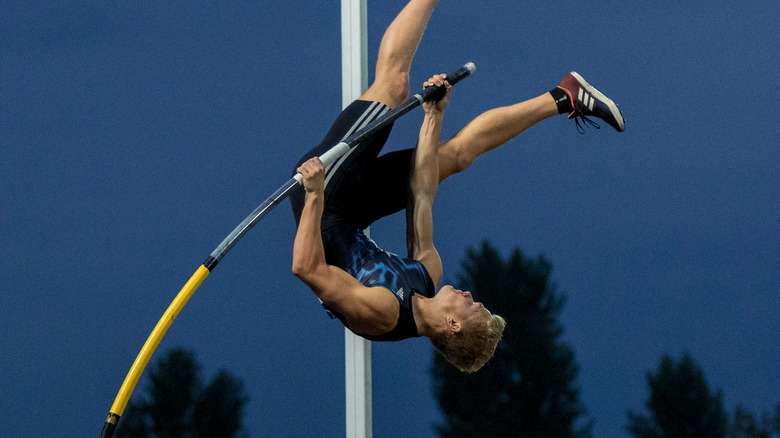 High jump stock photo