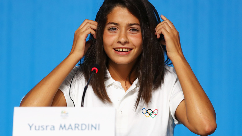 Yusra Mardini speaking