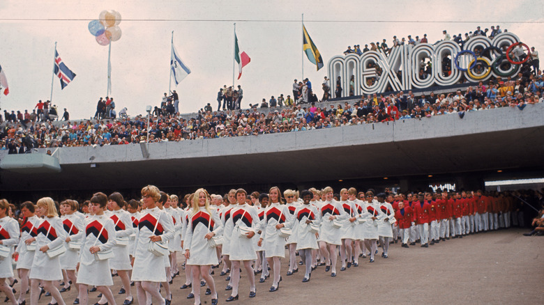 The 1968 Olympics opening ceremony