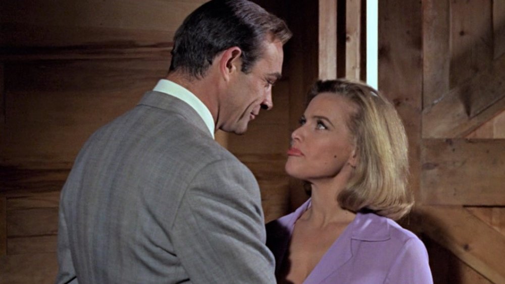 Sean Connery and Honor Blackman in James Bond 