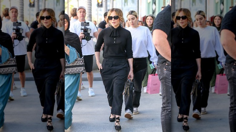 Jennifer Lopez wearing all-black