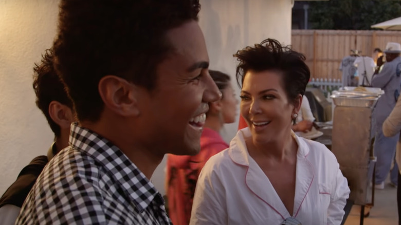 T.J. Jackson and Kris Jenner smiling