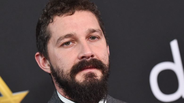 Shia LaBeouf with beard and serious expression