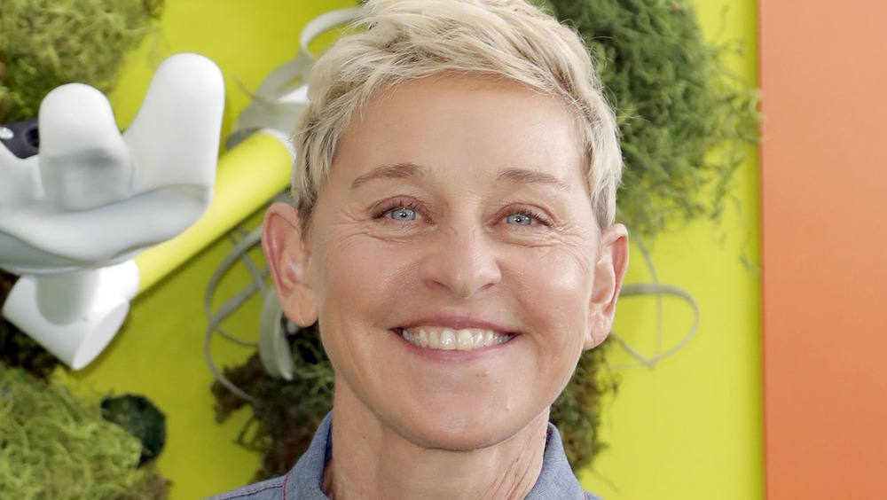 Ellen DeGeneres smiling at an event