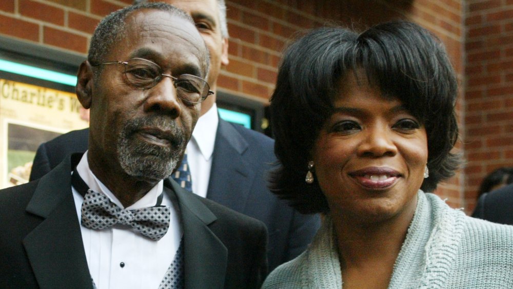 Oprah Winfrey with her father Vernon