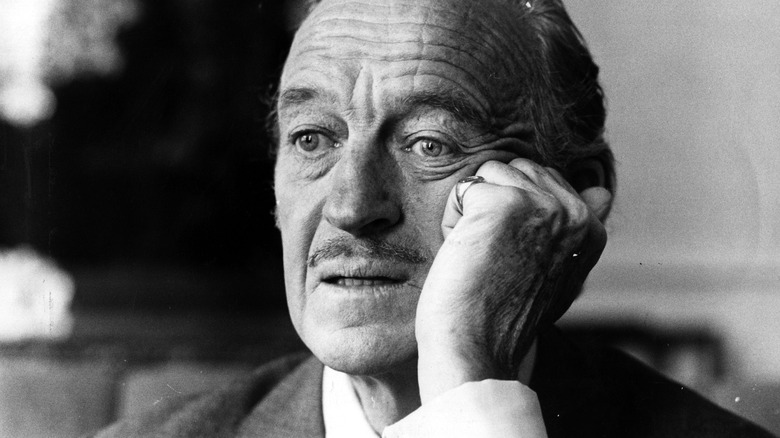 David Niven posing