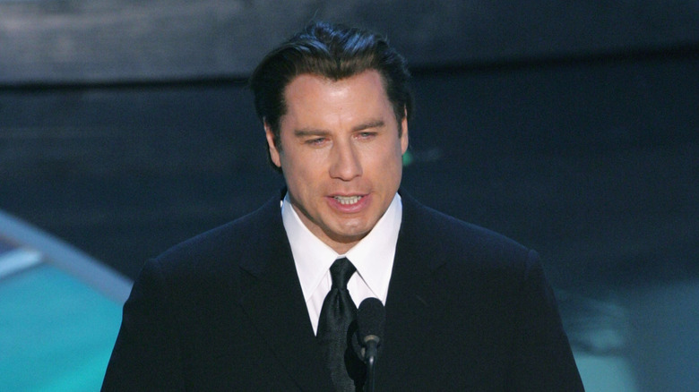 John Travolta at mic