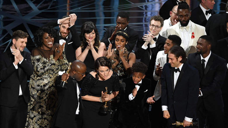 Moonlight cast and crew at the Oscars 