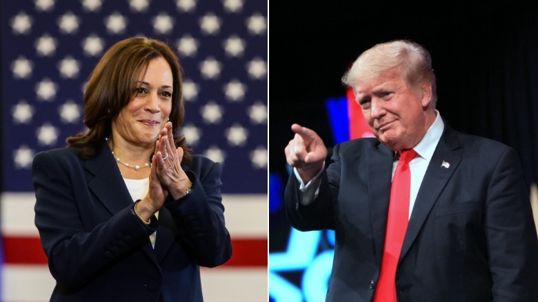 Donald Trump and Kamala Harris