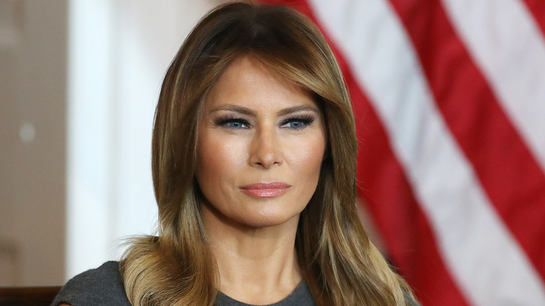 Melania Trump at an anti-vaping engagement in 2019.