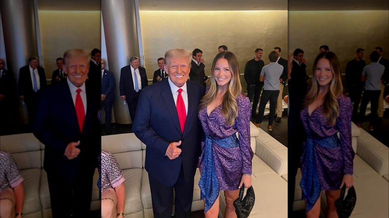 Margo Martin posing with Donald Trump