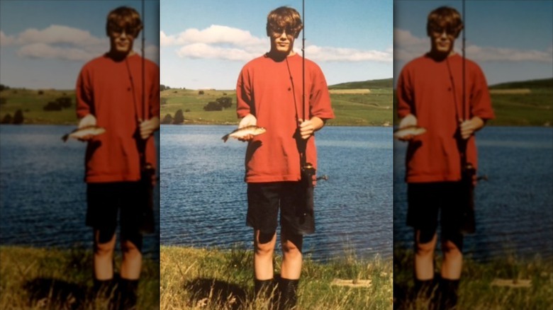 Sam Heughan fishing as a teenager