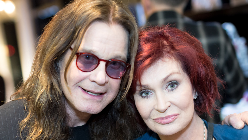 Ozzy Osbourne and Sharon Osbourne attend the Billy Morrison - Aude Somnia Solo Exhibition