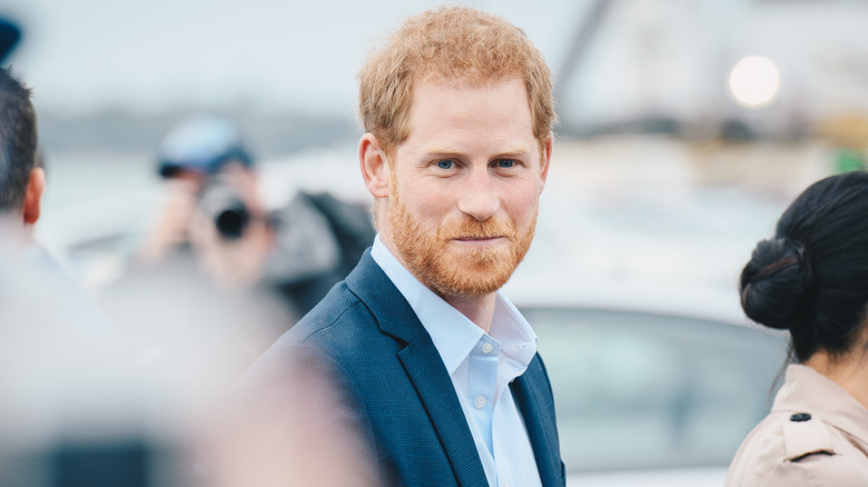 Prince Harry smirk