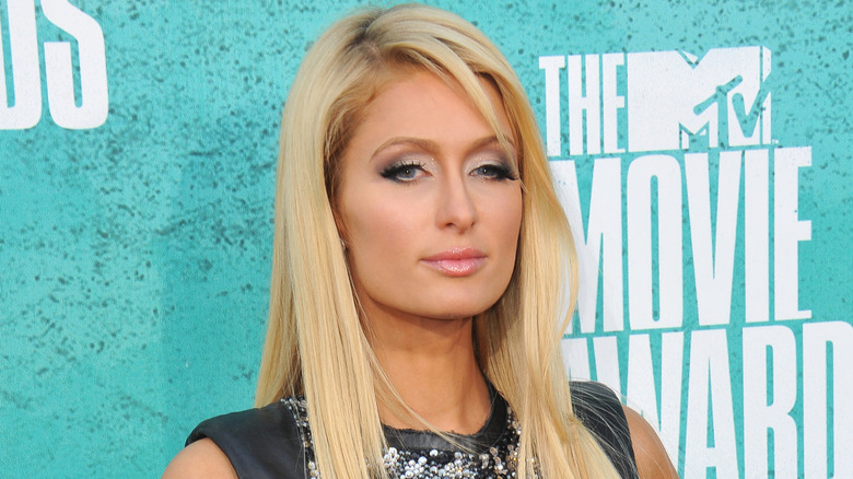 Paris Hilton posing at an event