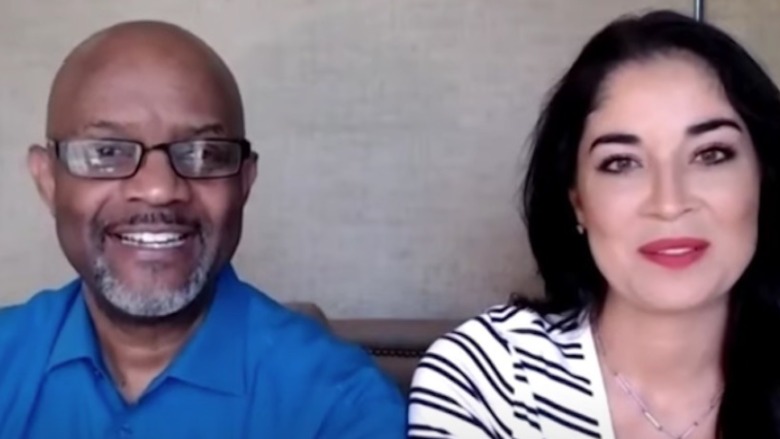 Pastor Calvin Roberson and Dr. Viviana Coles appearing side by side on a video call 