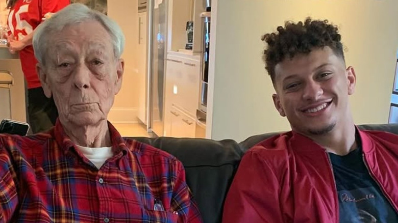 Patrick Mahomes and his grandfather Randy Martin