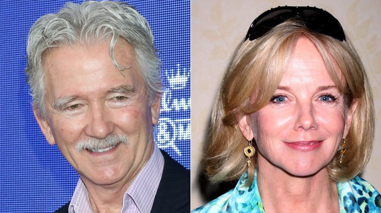 Patrick Duffy smiling (left), Linda Purl smiling (right)