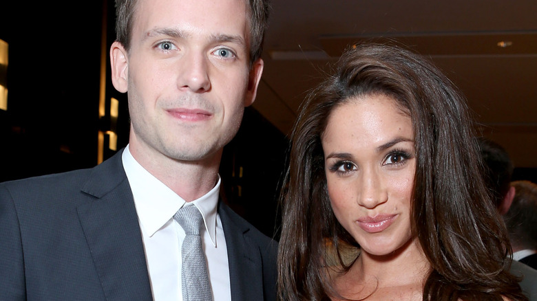 Patrick J. Adams and Meghan Markle attend the FINCA Canada Fundraiser At TIFF 2012