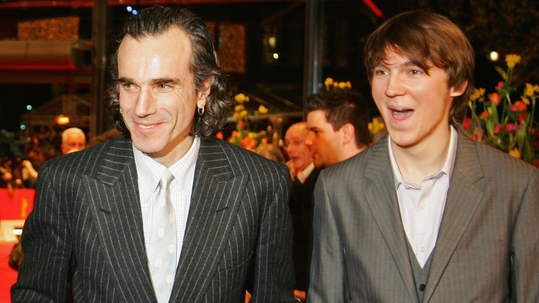 Paul Dano and Daniel Day Lewis smile