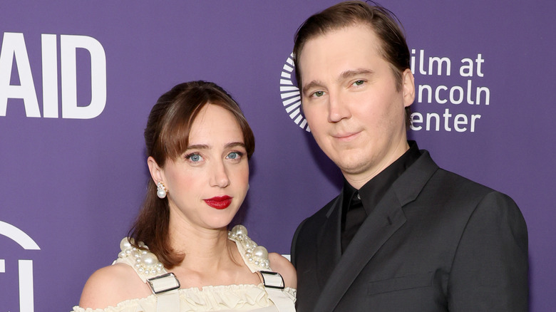 Zoe Kazan and Paul Dano at event