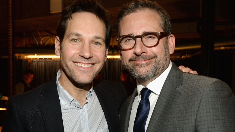 Paul Rudd and Steve Carell posing