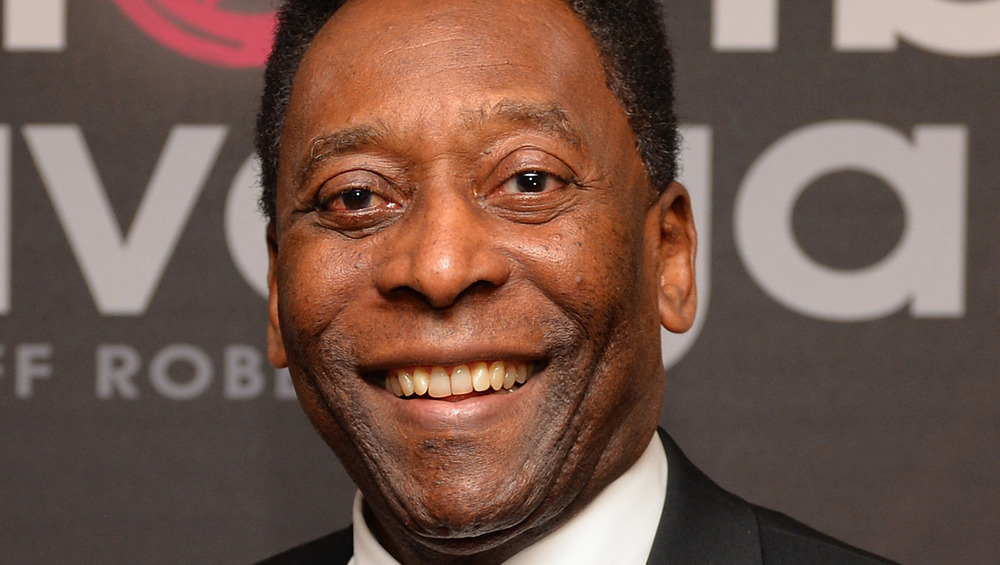 soccer player Pele smiling