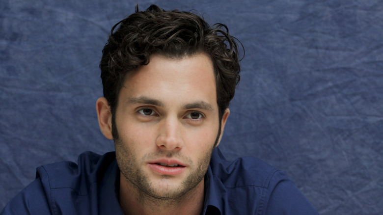 Penn Badgley posing for a portrait