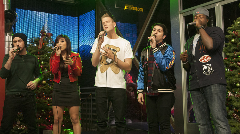 Pentatonix performing in 2012