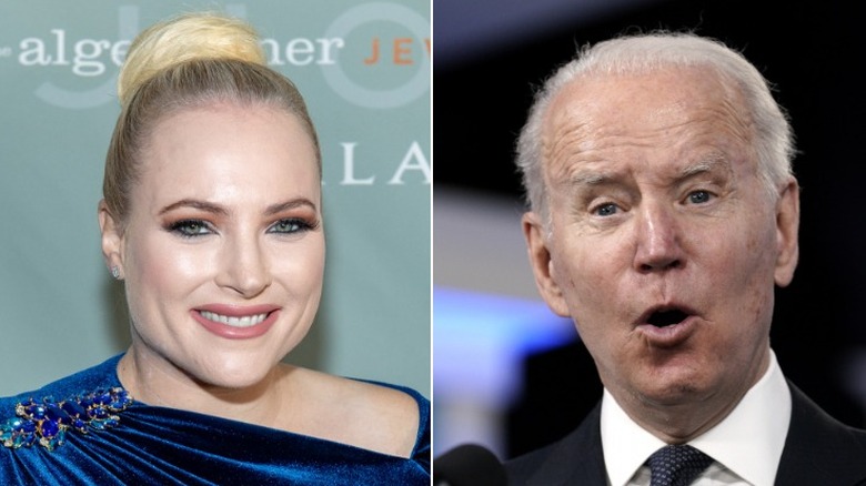 Meghan McCain and Joe Biden side by side