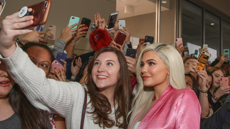 Kylie Jenner promoting launch of Kylie Cosmetics in 2018