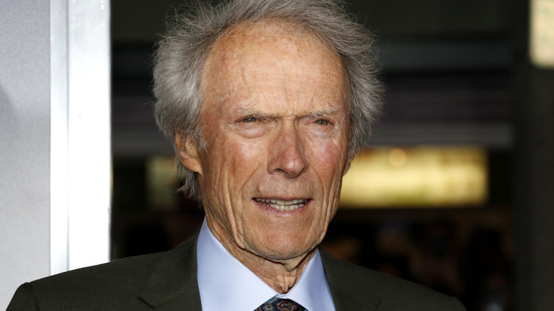 Clint Eastwood gazing sternly