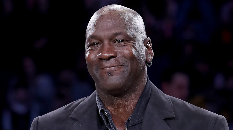 Michael Jordan smiling at event