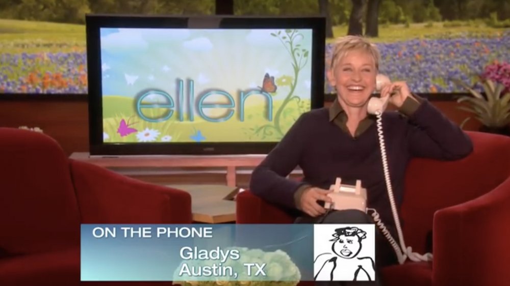 Gladys Hardy calling into The Ellen DeGeneres Show