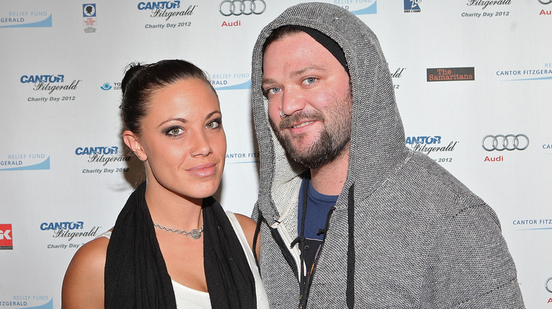 Missy Rothstein and Bam Margera, both smiling 