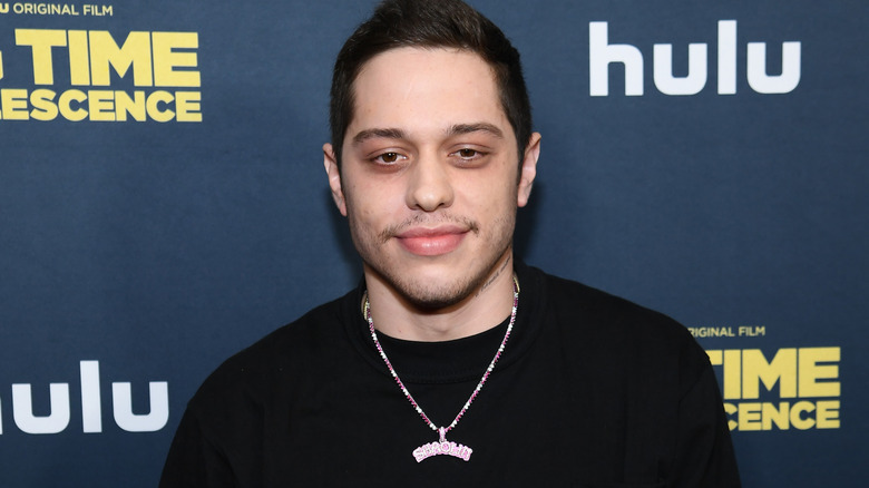 Pete Davidson wearing all black