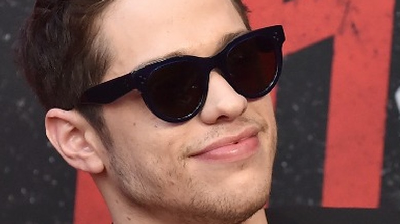 Pete Davidson sunglasses smiling