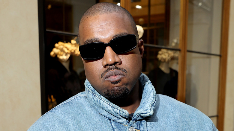 Kanye West wearing sunglasses