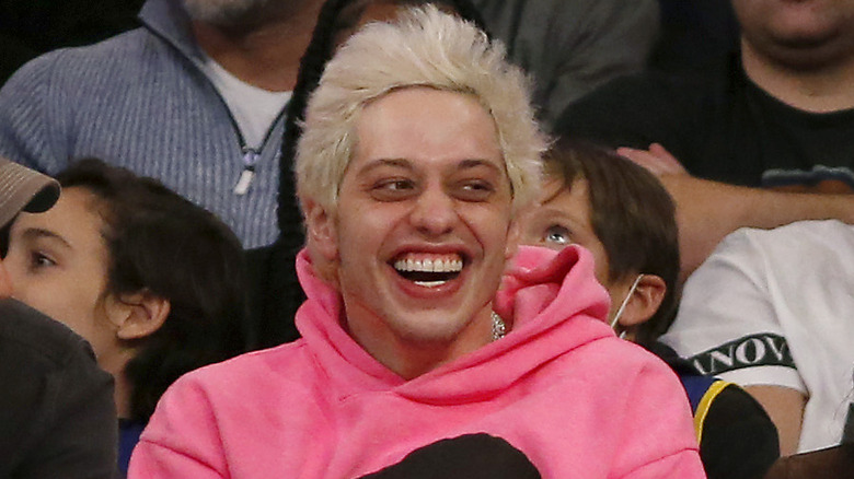 Pete Davidson laughing