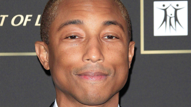 Pharrell Williams posing for photo