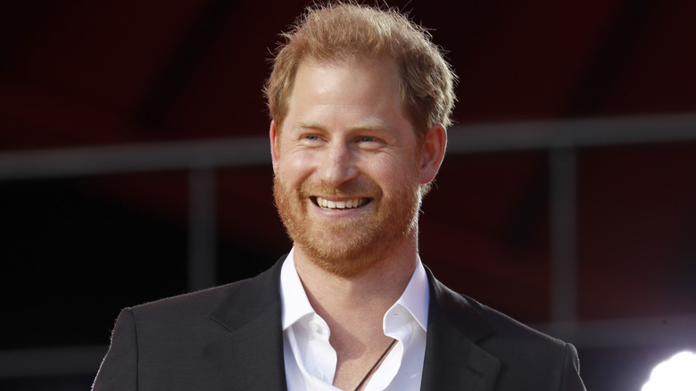 Prince Harry speaking at an event