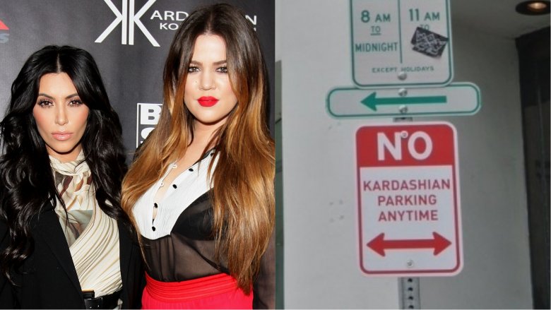 Kim and Khloe Kardashian, Plastic Jesus street sign