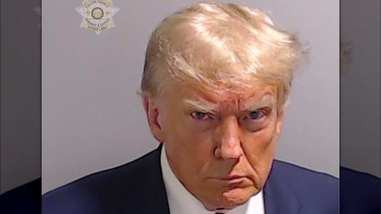 Donald Trump frowning