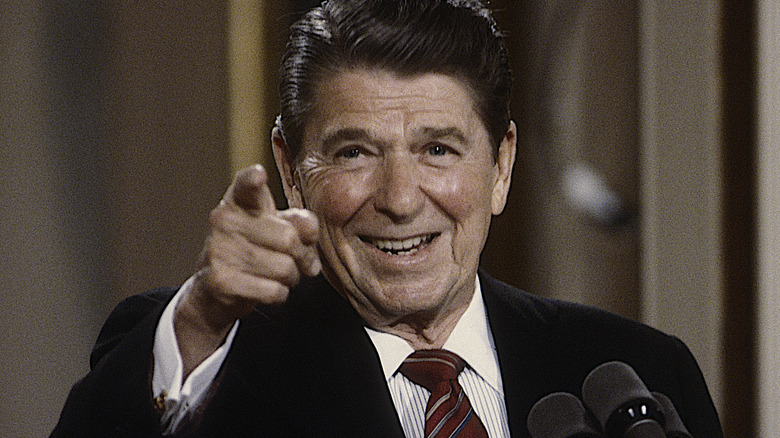 Ronald Reagan smiling