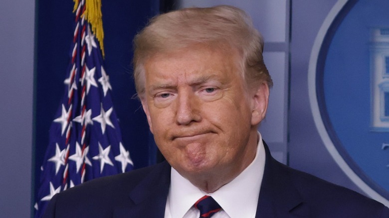 Donald Trump smirking 